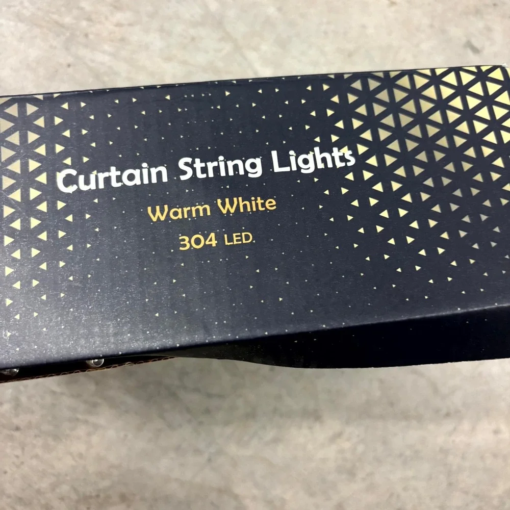 MAGGIFT 304 LED Curtain String Lights Warm White 9.8x9.8ft Indoor Outdoor